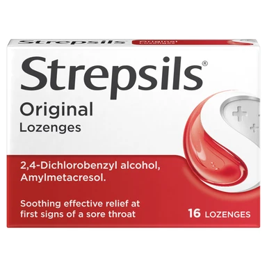 Strepsils Original Sore Throat Sore Throat Relief Lozenges - 16 Lozenges