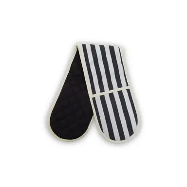 Maison by Premier Double Oven Glove Stripe Black/White