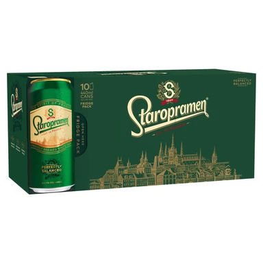 Staropramen Pilsner Lager Beer Cans 10 X 440ml