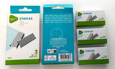 Free and Easy Heftklammern Set mit 3 Boxen 1000 Stück