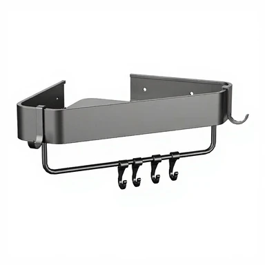 ochama x J.ZAO No Drilling badkamer aluminium douche caddy - verdikt en vergroot - badkamer Driehoekige Mand opbergrek, toilet en badkamer