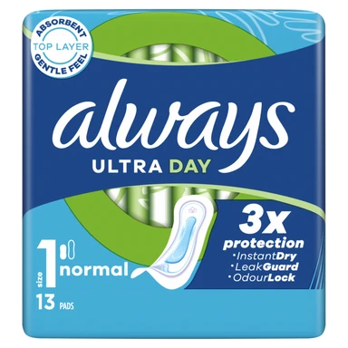 Always Ultra Day Sanitary Towels Normal (Size 1) 13 Pads