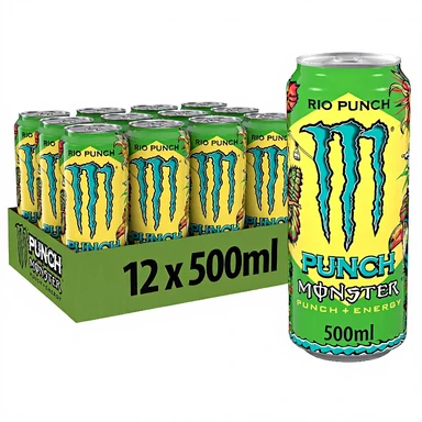 MONSTER ENERGY Rio Punch 12 x 500 ml, 1 Karton