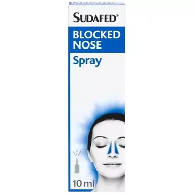 Sudafed Blocked Nose Relief Nasal Spray - 10 ml