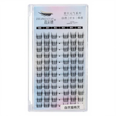 NAN Pure Desire Cat Elf nepwimpers, hoog volume, Lazy Trilogy Devil, ultrafijne steel, natuurlijke enkelcluster, nieuw binnen