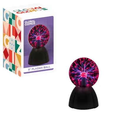 GLOBAL GIZMOS Table Lamp Plasma Ball Multicolour/Black
