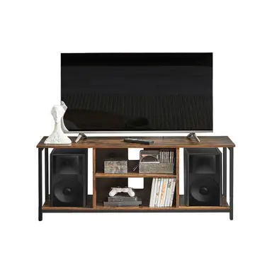 VASAGLE TV Stand Rustic Brown/Black