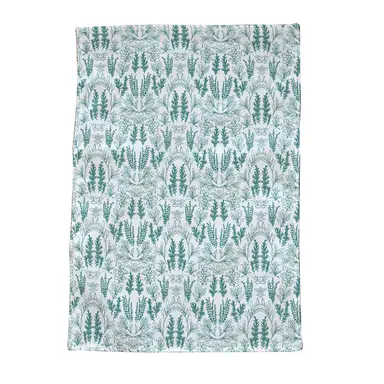 Patterned Green Rectangular Placemat – Floral Design