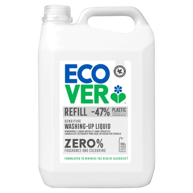 Ecover Sensitive Washing Up Liquid, Refill, 5l