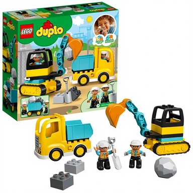 LEGO 10931 DUPLO Vrachtwagen en Graafmachine op Rupsbanden