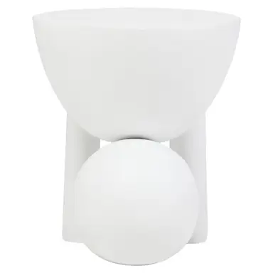 Fifty Five South Walsa Side Table Ball Mango Wood Whitewash