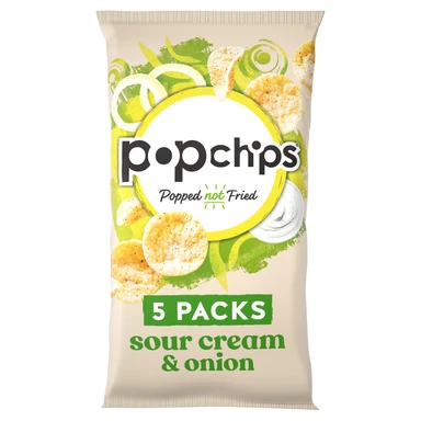 PopChips Sour Cream & Onion 5 X 17g