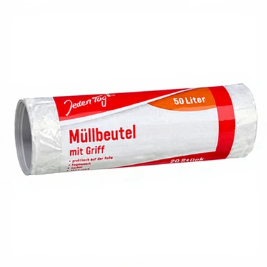 Jeden Tag Müllbeutel mit Henkel 50L