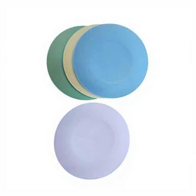 Durable Dinner Plates Set Microwave Dishwasher Safe Melamine Dinnerware 4 Piece             