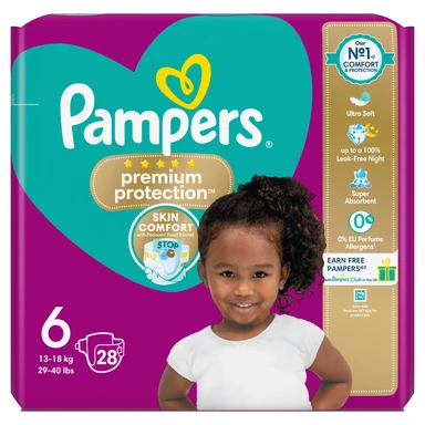 Pampers Premium Protection Nappies Size 6 28 Pack