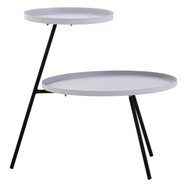 Interiors by Premier Trosa Side Table 2 Shelf Black/Grey