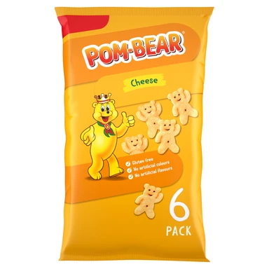 Pom Bear Cheese Crisps 6 X 13g