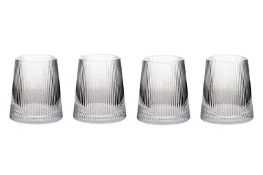 Maison by Premier Set of Four Ribbed Glass Tumblers