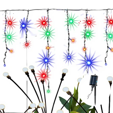 Aigostar Wave platte lichtslinger - IJspegelverlichting - 100LED 2-6-3-5-4 IP65 8 modi Wave (kleur)