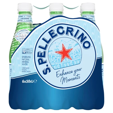 San Pellegrino Sparkling Natural Mineral Water 6 X 0.5L
