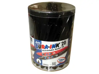 Markal DURA-INK® 20 Retractable Markers Black 24 Pack