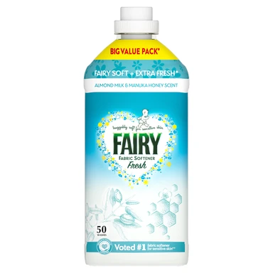 Fairy Fresh Fabric Conditioner Almond Milk & Manuka Honey 50washes 1.65L