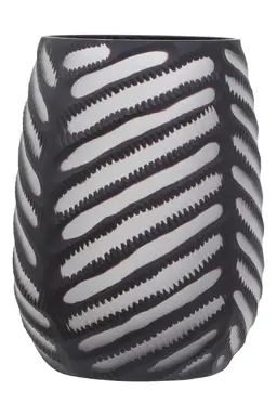 Fifty Five South Vase Hessa Chevron Grey Large