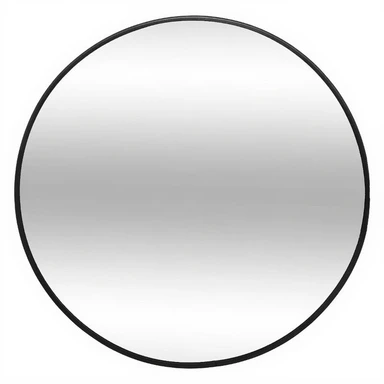 Atmosphera Miroir Alice en métal noir - Diamètre de 38 cm