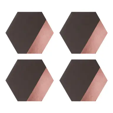 Maison by Premier Set of 4 Dipped Grey And Rose Gold Placements