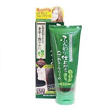 BRAIN COSMOS Rishiri Kombu Natuurlijke Verzorging Haarkleuring (Donkerbruin) 200 g voor Grijs Haar