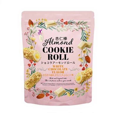 Love & Love L&L Amandel Koekjesrol - Witte Chocolade 12x(5x16 g) Zak