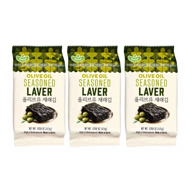 Delief Mit Olivenöl gewürzte Nori-Algen HALAL 4,5 g x 3