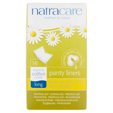 Natracare Panty Liners Long Wrapped 16 Pads