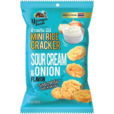 Younger Farm Mini Rice Crackers (Sour Cream & Onion) 60g 