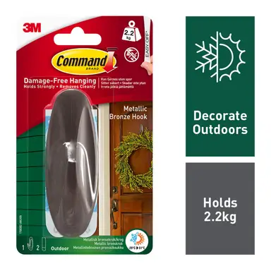 3M Command Outdoor Designer Large Metalic Bronze Hook