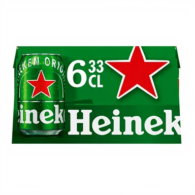 Heineken premium pilsener bier blik 6 x 330 ml