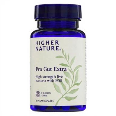 HIGHER NATURE - Pro-Gut Extra - 20 Billion CFU From 6 Strains - 30 CAPS