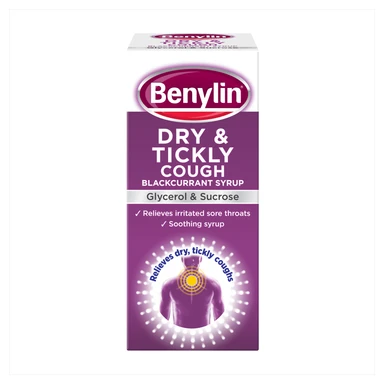 Benylin Dry and Tickly Cough Syrup Blackcurrant Flavour - 125 ml