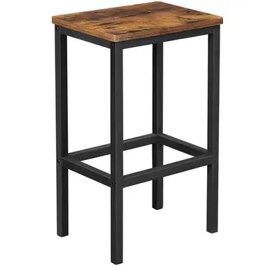 VASAGLE Bar Stools Rustic Brown/Black 2pcs