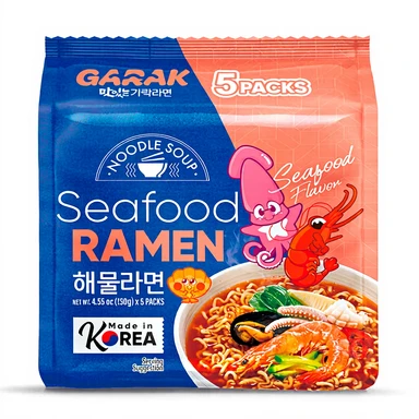 GARAK Ramen met Zeevruchten 130 g x 5 stuks