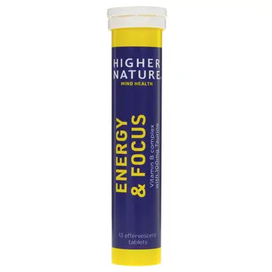 HIGHER NATURE - Energy & Focus Effervescent - Vitamin B Complex With Taurine - 13 TABS