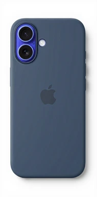Apple offizielle Silikonhülle mit MagSafe für iPhone 16, denim