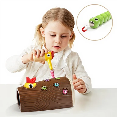 Topbright Jouet magnétique d'alimentation d'oisillon pour enfants de 2 à 4 ans, jeu Montessori