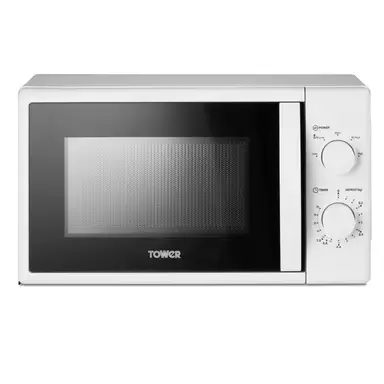 Tower Microwave with 5 Power Levels and 35 Minute Time, 20 Litre Capacity, 700W, White