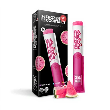 24ICE Cocktails Watermelon Mojito 5-pack 5% Alc. Watermelon Mojito
