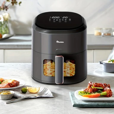 Iagreea 5QT Large Capacity Smart Air Fryer, 10 Functions PowerFailure Low Fat Roast