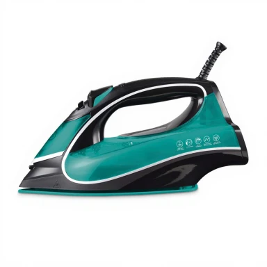 Tower T22026TL Ceraglide One Temperature Steam Iron with Ceramic Soleplate, Anti-Calc and Anti-Drip Function, 3100W, Black & Teal