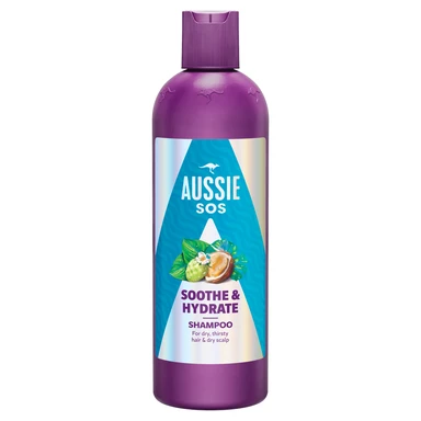 Aussie SOS Soothe & Hydrate Shampoo  for Dry, Thirsty Hair and Dry Scalp 300ml