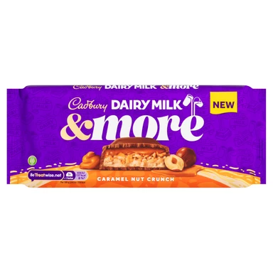 Cadbury Dairy Milk & More Caramel Nut Crunch 200g