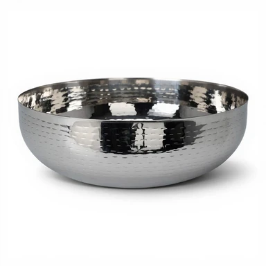 SCHÜSSEL EDELSTAHL GEHÄMMERT Ø 25CM